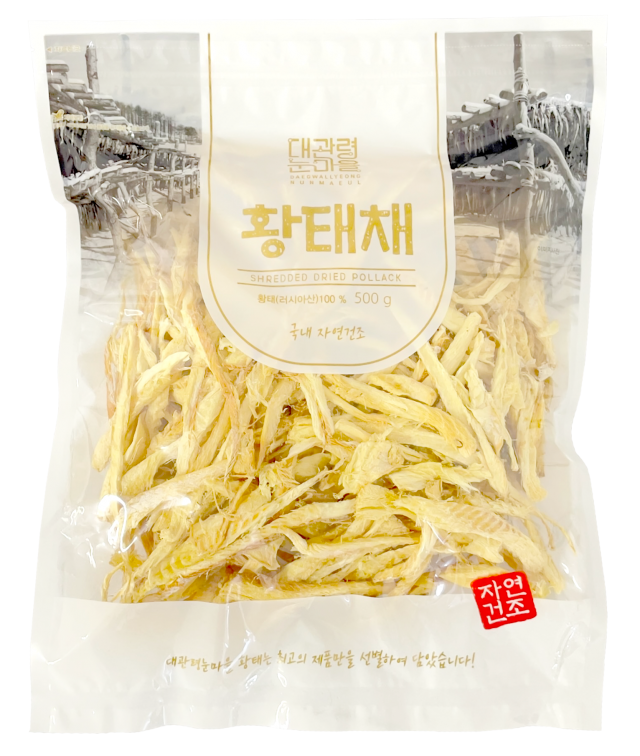 대관령 눈마을 황태,대관령눈마을황태 황태채500g